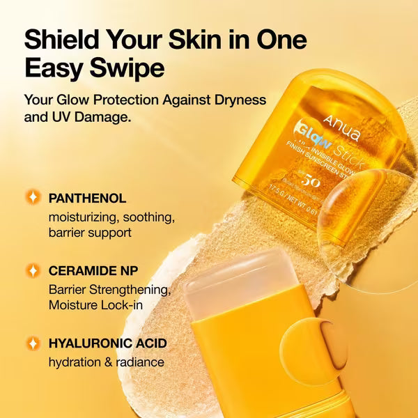 Anua Invisible Glow Finish Sunscreen stick SPF 50 PA++++ Double Pack