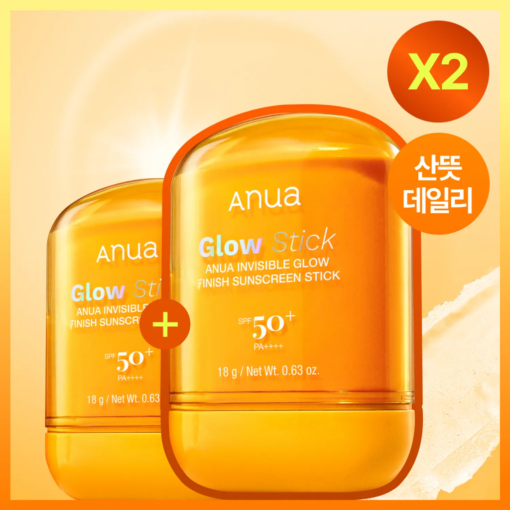 Anua Invisible Glow Finish Sunscreen stick SPF 50 PA++++ Double Pack
