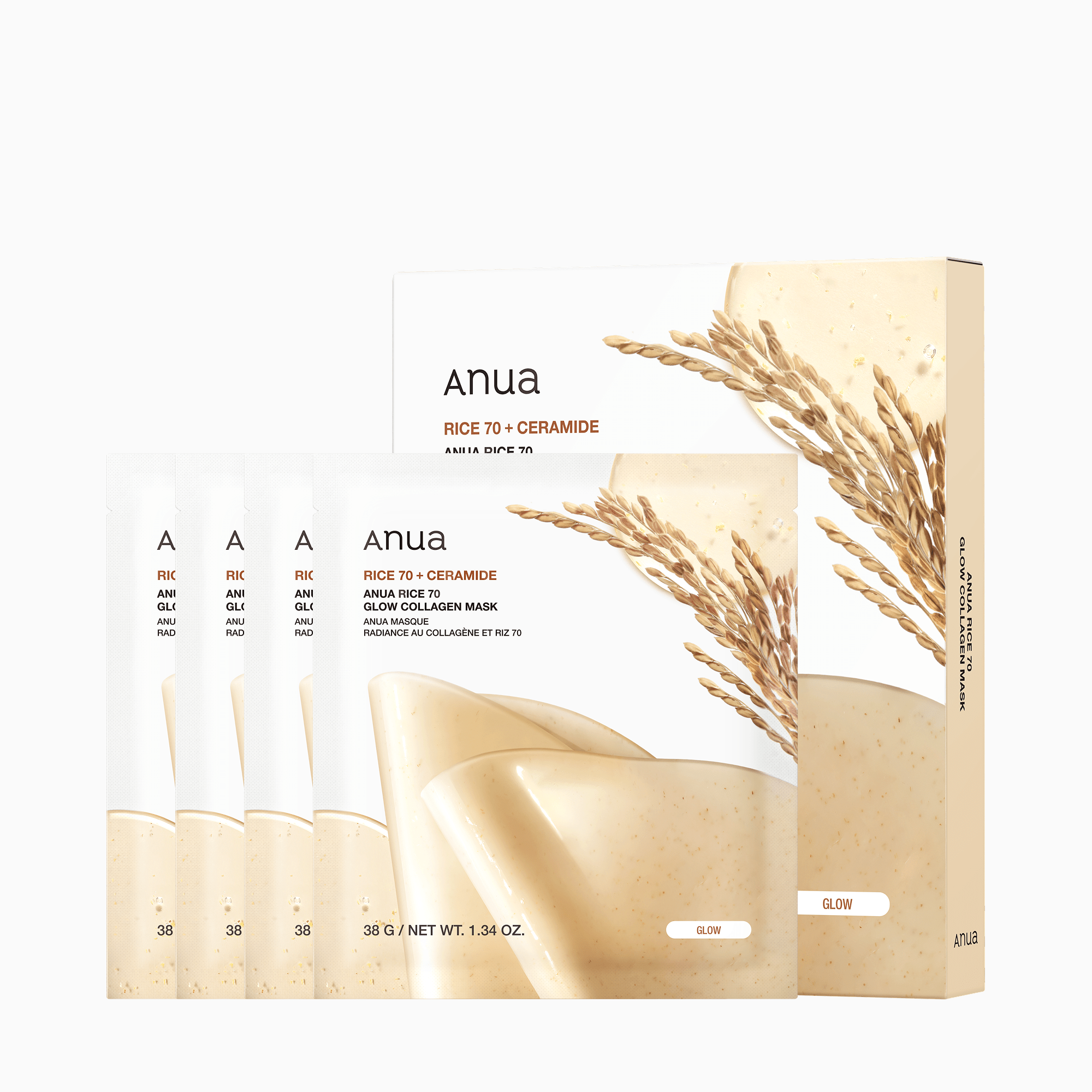 Rice 70 Glow Collagen Mask 4 pcs