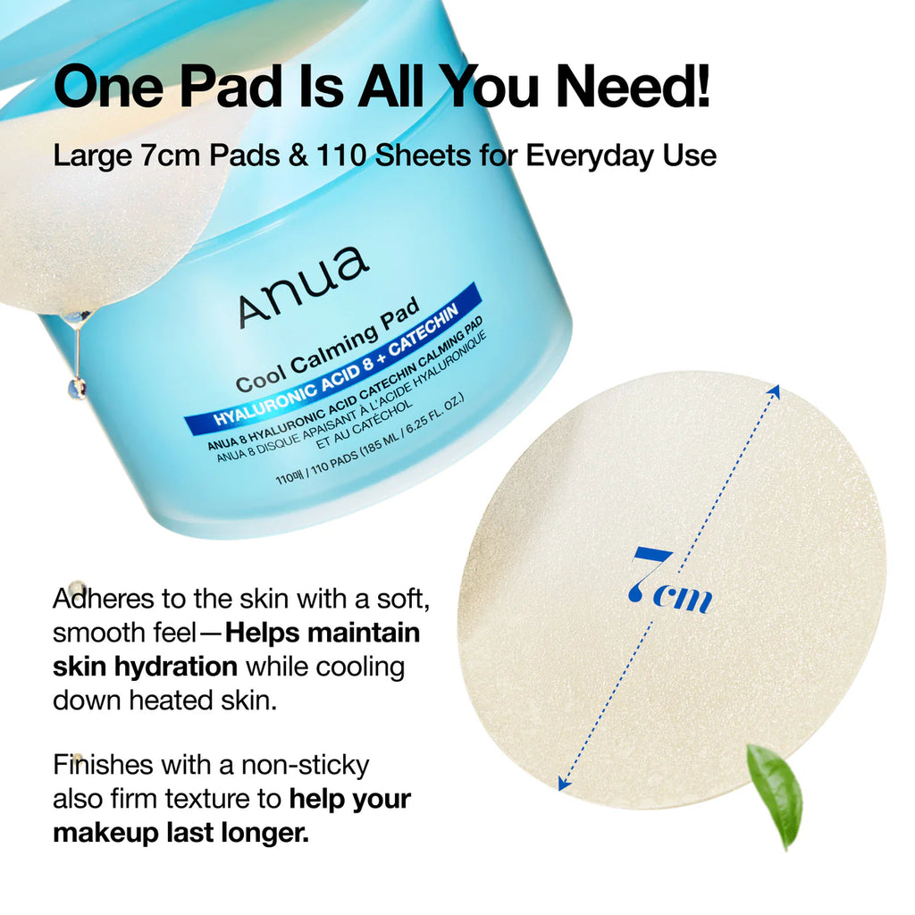 8 Hyaluronic Acid Catechin Calming Pads