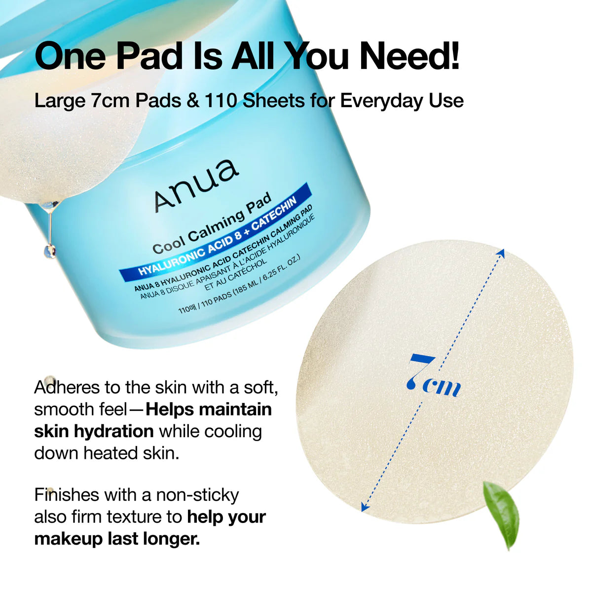 8 Hyaluronic Acid Catechin Calming Pads