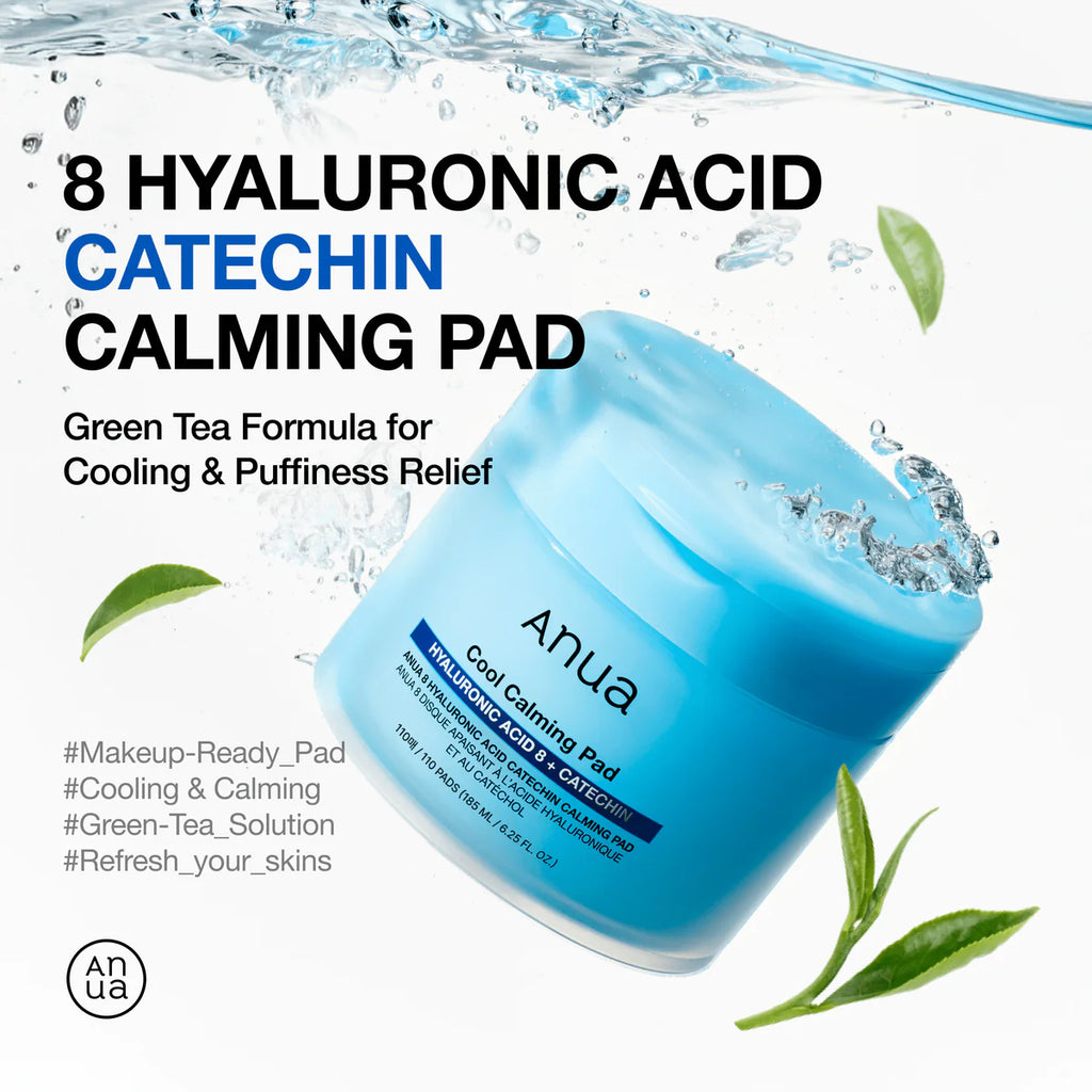 8 Hyaluronic Acid Catechin Calming Pads