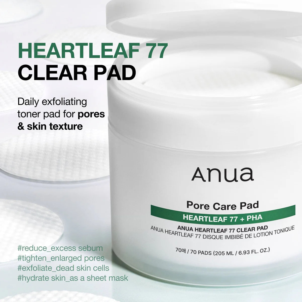 Диски для очищения пор Anua Heartleaf 77 